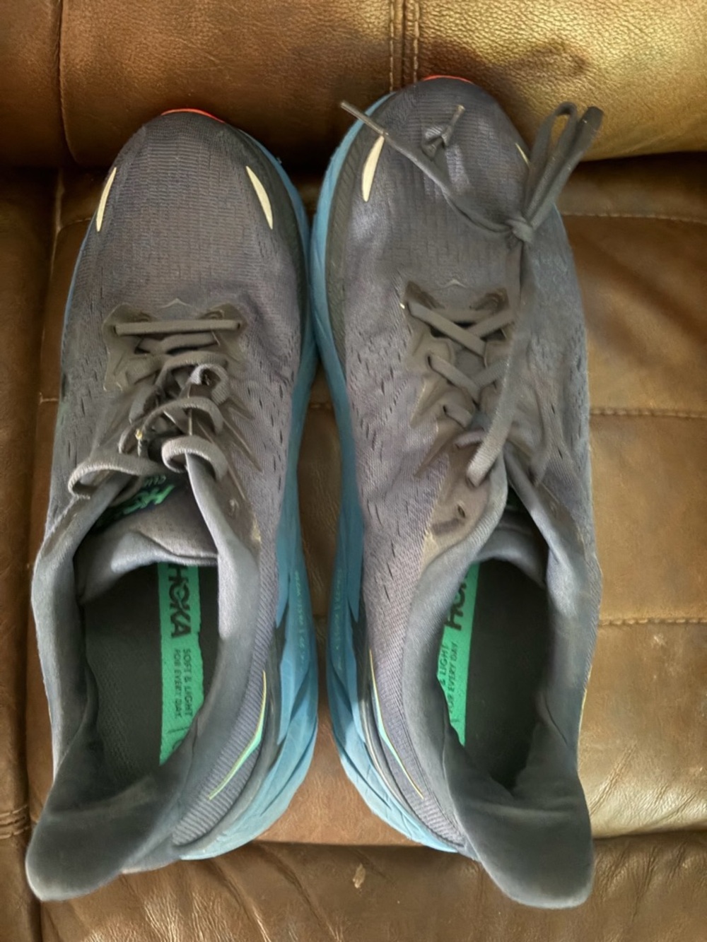 Hoka Men’s Navy and Teal Running Shoes
